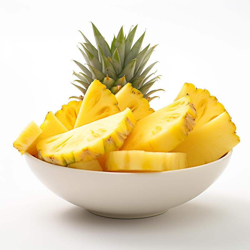 Bowl of pineapple slices